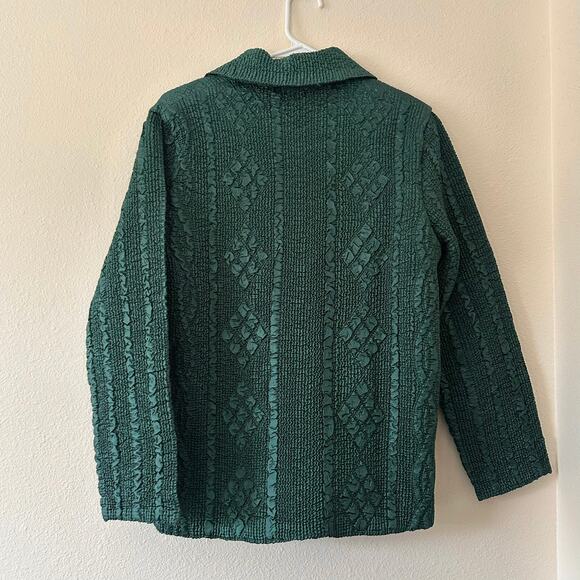 Vintage Womens Magic It Fits Textured Zip-Up Jacket Size S Maximalist Eclectic - Picture 5 of 9